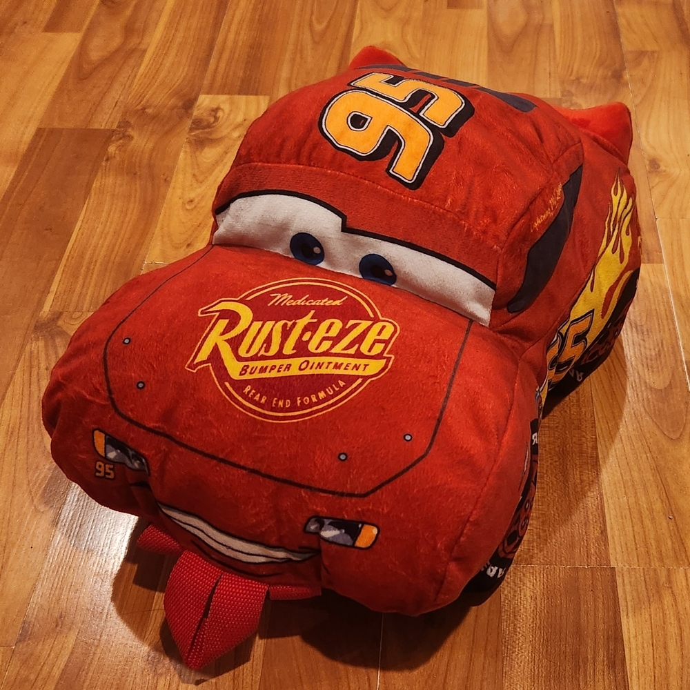 Disney Red Lightning McQueen Backpack/ Stuffed Toy